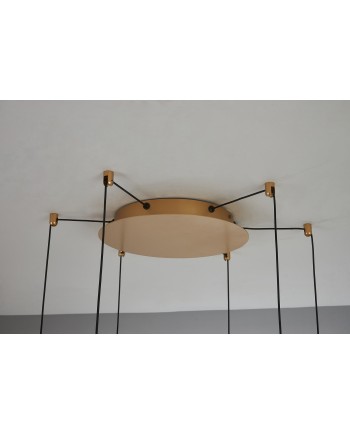 OASIS * LAMPARA LED 80W ORO - 6 COLGANTES- DIMABLE TRIAC